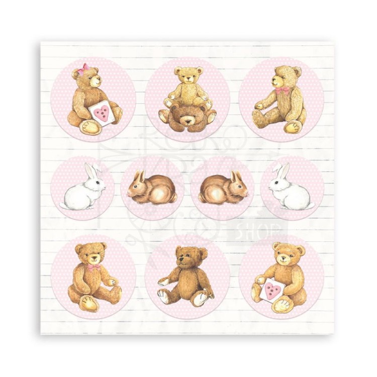 Zestaw papierów 20x20cm Babydream Pink SBBS58 Stamperia 2