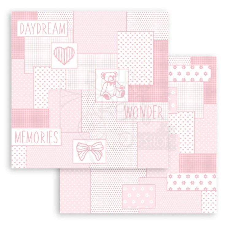 Zestaw papierów 20x20cm Babydream Pink SBBS58 Stamperia 8