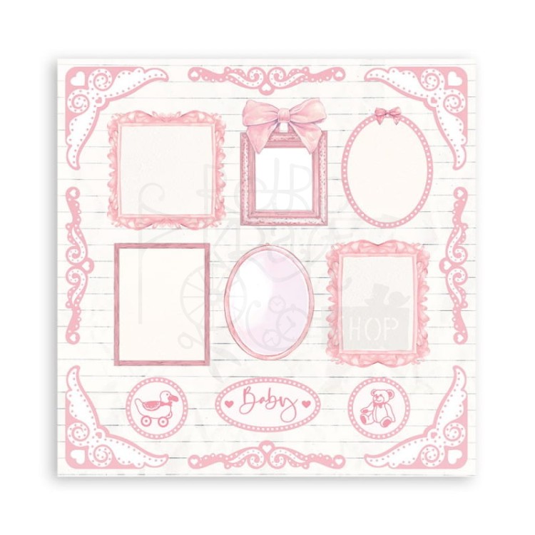 Zestaw papierów 20x20cm Babydream Pink SBBS58 Stamperia 13