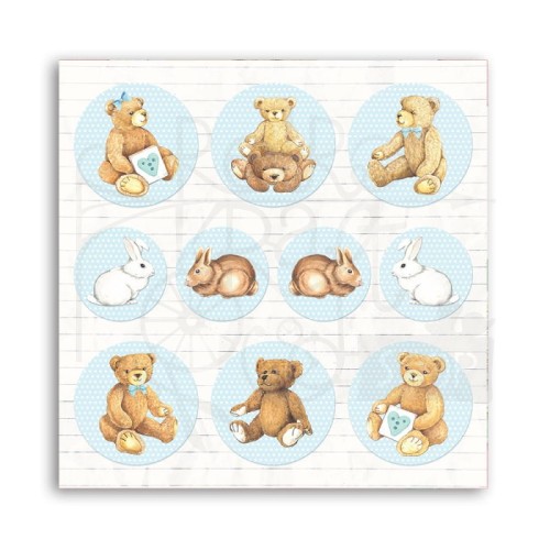 Zestaw papierów 20x20cm Babydream Blue SBBS56 Stamperia 2