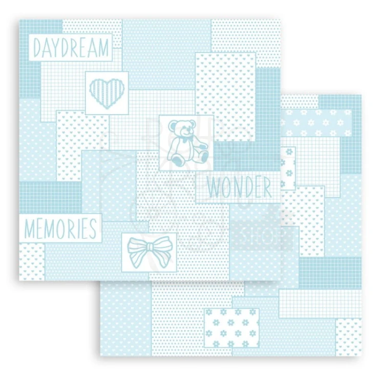 Zestaw papierów 20x20cm Babydream Blue SBBS56 Stamperia 8