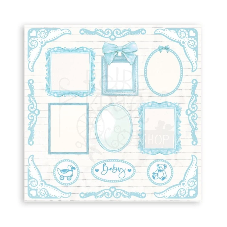 Zestaw papierów 20x20cm Babydream Blue SBBS56 Stamperia 13