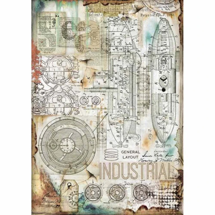 Papier ryżowy A4 Sea World Industrial DFSA4433 Stamperia