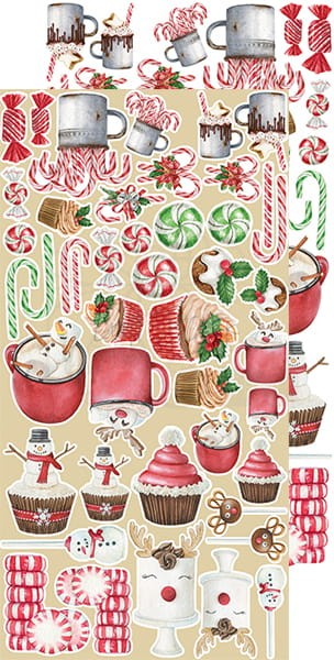 Zestaw dodatków do wycięcia - Christmas - Warm and Peaceful CC-C48-WP-10 Craft O'Clock 2