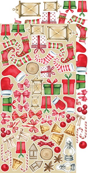 Zestaw dodatków do wycięcia - Christmas - Warm and Peaceful CC-C48-WP-10 Craft O'Clock 4