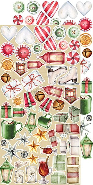 Zestaw dodatków do wycięcia - Christmas - Warm and Peaceful CC-C48-WP-10 Craft O'Clock 5