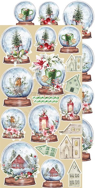 Zestaw dodatków do wycięcia - Christmas - Warm and Peaceful CC-C48-WP-10 Craft O'Clock 6