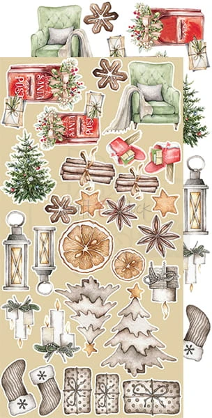 Zestaw dodatków do wycięcia - Christmas - Warm and Peaceful CC-C48-WP-10 Craft O'Clock 10