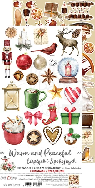 Zestaw dodatków do wycięcia - Christmas - Warm and Peaceful CC-C48-WP-10 Craft O'Clock 11