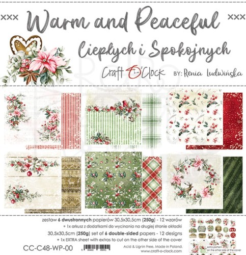 Zestaw papierów 30x30 Warm and Peaceful CC-C48-WP-00 Craft O'Clock