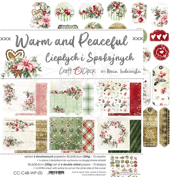 Zestaw papierów 30x30 Warm and Peaceful CC-C48-WP-00 Craft O'Clock 7