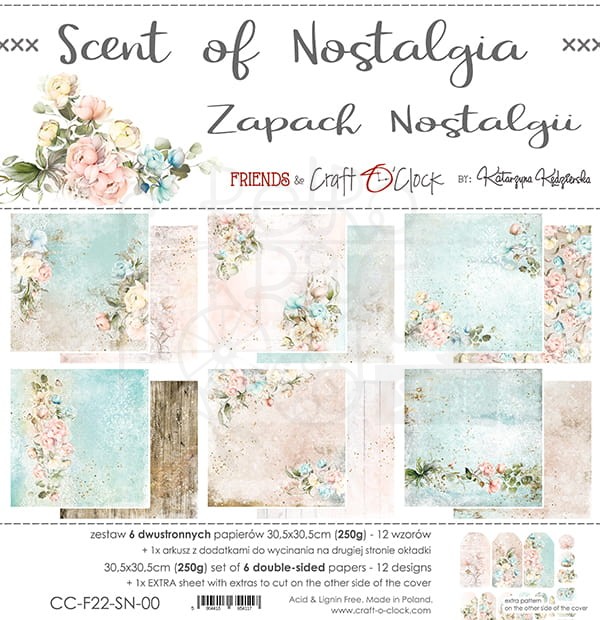 Zestaw papierów 30x30 Scent of Nostalgia CC-F22-SN-00 Craft O'Clock