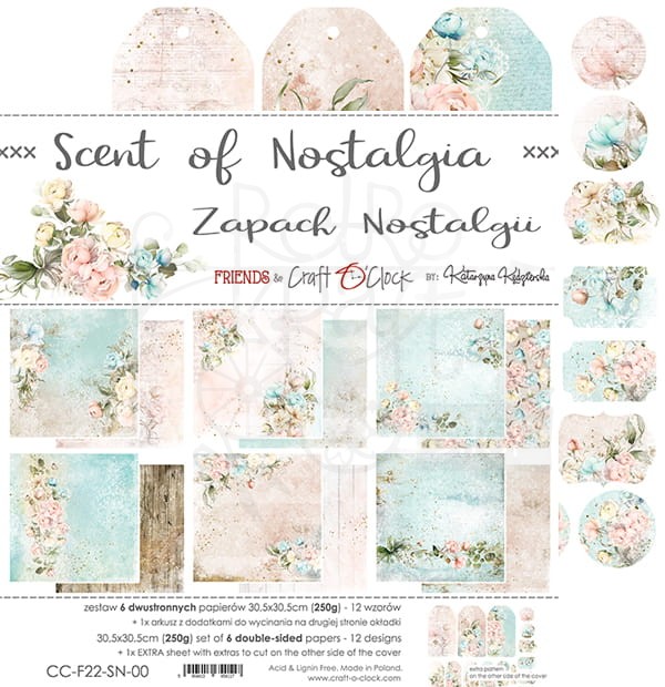 Zestaw papierów 30x30 Scent of Nostalgia CC-F22-SN-00 Craft O'Clock 7