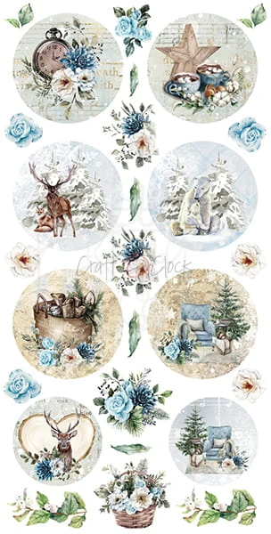 Zestaw etykiet 30 Holidays in Snow CC-DIGI-PR30 Craft O'Clock 1