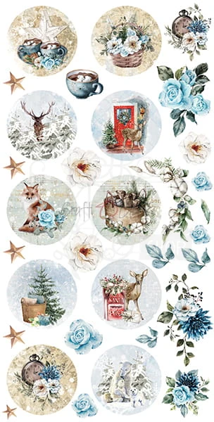Zestaw etykiet 30 Holidays in Snow CC-DIGI-PR30 Craft O'Clock 2