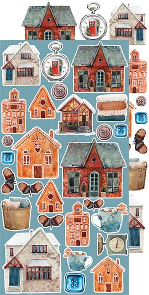 Zestaw dodatków do wycięcia Holidays in Snow CC-F20-HS-09 Craft O'Clock 1