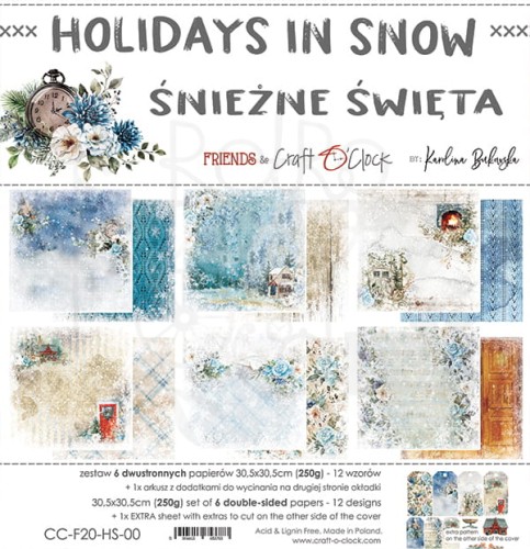 Zestaw papierów 30x30 Holidays in Snow CC-F20-HS-00 Craft O'Clock
