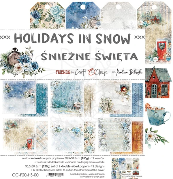 Zestaw papierów 30x30 Holidays in Snow CC-F20-HS-00 Craft O'Clock 7