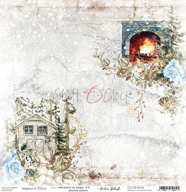 Papier 30x30 Holidays in Snow 03 CC-F20-HS-03 Craft O'Clock 1