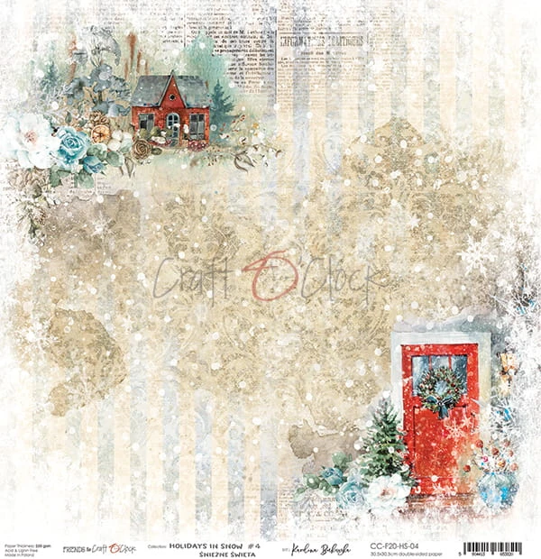 Papier 30x30 Holidays in Snow 04 CC-F20-HS-04 Craft O'Clock 1