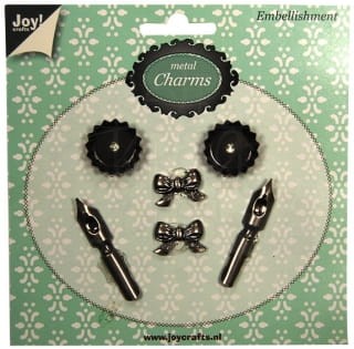 Zestaw ozdób metalowych stalówka kokardka kapsel 6350/0306 Joy! Crafts