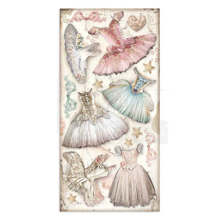 Zestaw papierów z elementami do wycięcia 15x30 Passion SBBV02 Stamperia