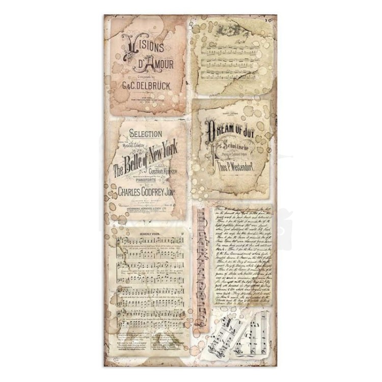 Zestaw papierów z elementami do wycięcia 15x30 Passion SBBV02 Stamperia