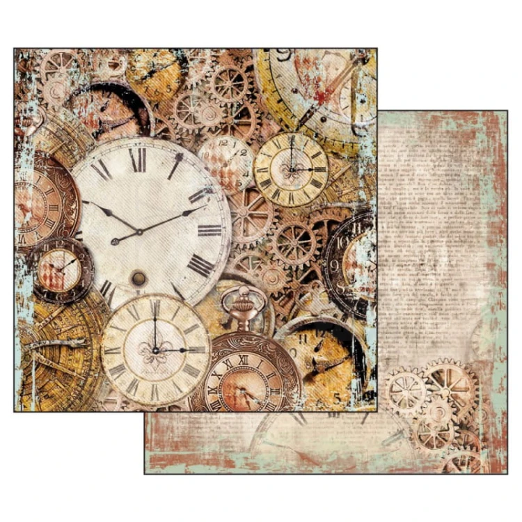 Papier 30x30 Clockwise Clocks with Mechanism Zegary i mechanizmy SBB531 Stamperia