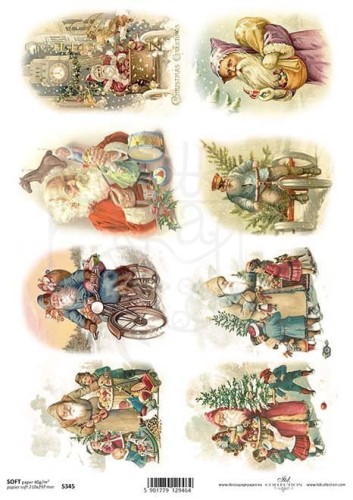 Papier decoupage SOFT A4 Mikołaj Boże Narodzenie 1 S0345 ITD Collection