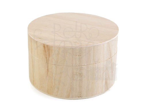 Pudełko drewniane do decoupage - koło