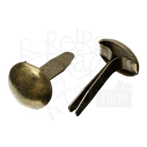 Ćwieki metalowe 14x8mm brąz