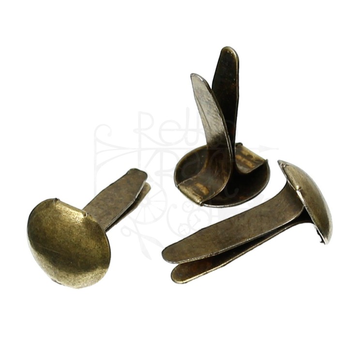 Ćwieki metalowe 14x8mm brąz