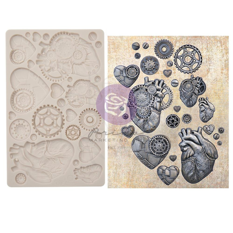 Foremka silikonowa 20x13 Steampunk Hearts Finnabair 969448 Prima