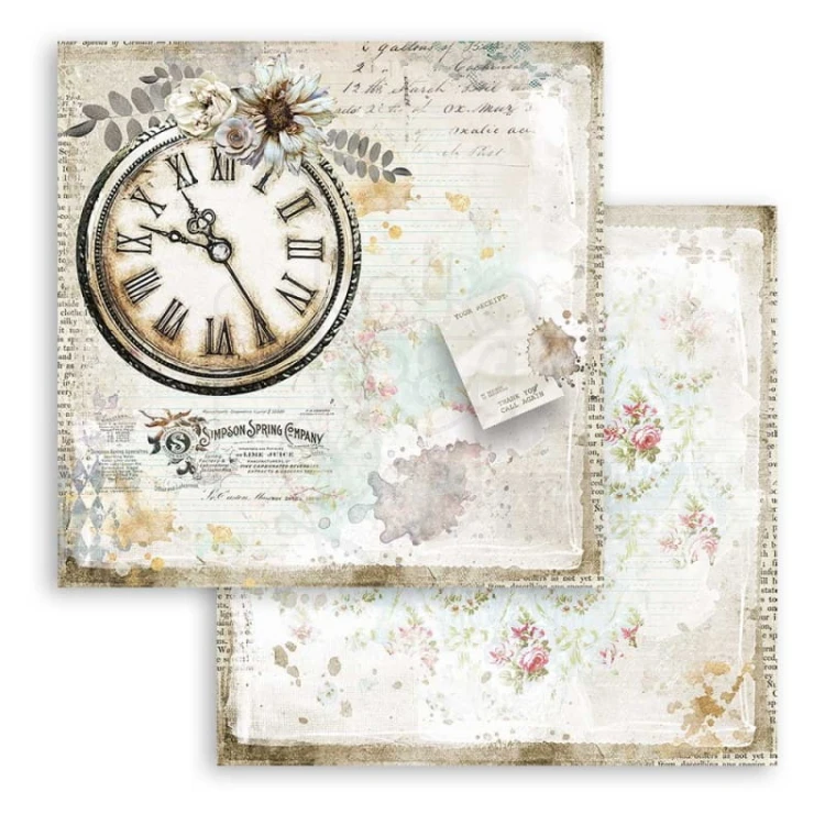 Zestaw papierów 30x30 Romantic Journal SBBL86 Stamperia 11