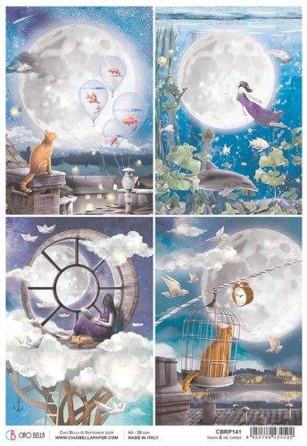 Papier ryżowy A4 Moon &amp; Me - Cards CBRP141 Ciao Bella