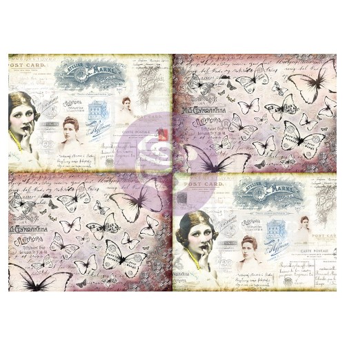 Art Daily Decorative Tissue Paper Journaling Minis 70x50cm - Ladies' World Finnabair 968229 Prima