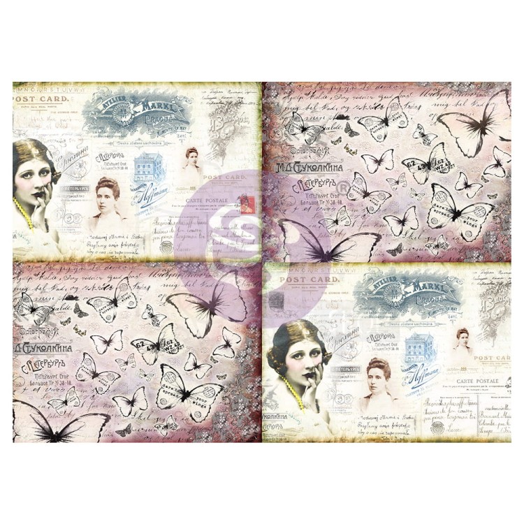 Art Daily Decorative Tissue Paper Journaling Minis 70x50cm - Ladies' World Finnabair 968229 Prima