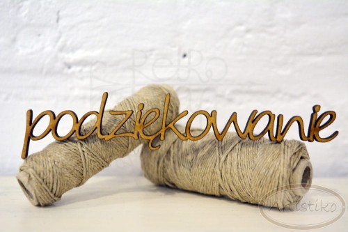 Podziękowanie - napis HDF Artistiko