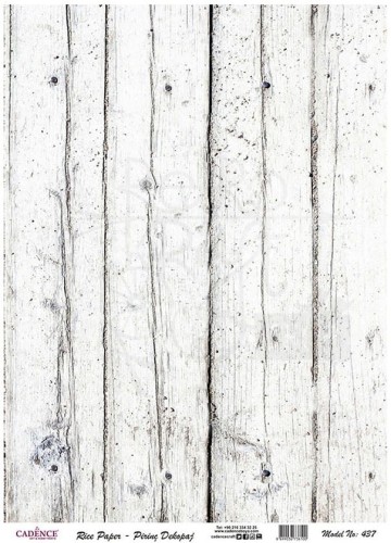 Papier ryżowy A4 Wybielone pionowe deski PR0437 Cadence