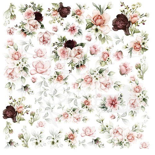 Papier 30x30 Romantic Shabby Chick elementy do wycinania AA-RSC-09 Art Alchemy