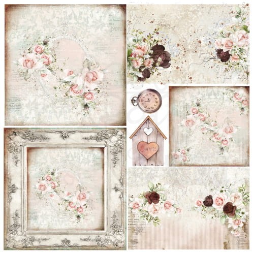 Zestaw papierów 20x20 Romantic Shabby Chick AA-RSC-08 Art Alchemy 0