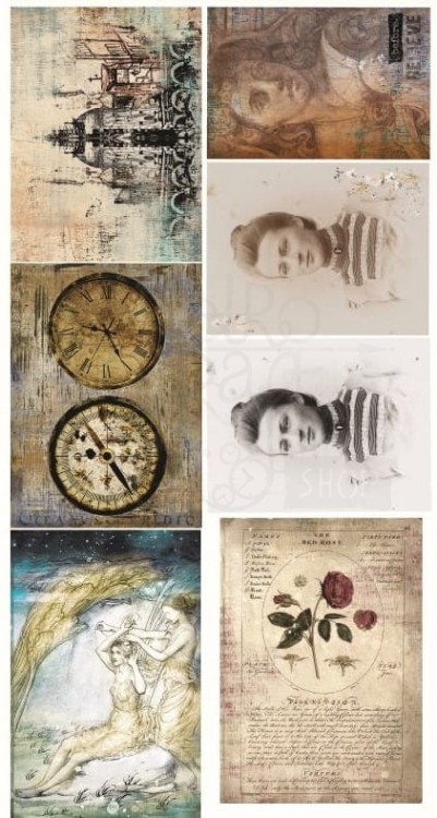 Zestaw papierów z elementami do wycięcia 15x30 Art Journal KB-AJ-07 Art Alchemy 5b