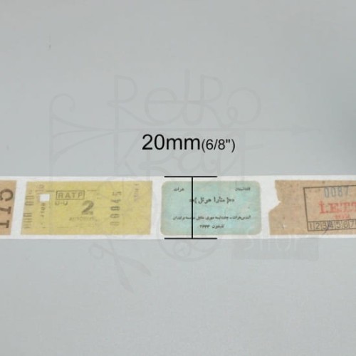 Taśma washi - bitety retro 2