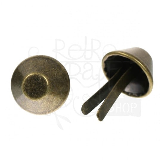 Ćwiek metalowy 25x15mm - brąz 1
