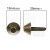 Ćwiek metalowy 25x15mm - brąz 2