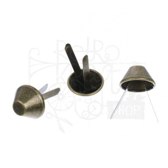 Ćwiek metalowy 25x15mm - brąz 3