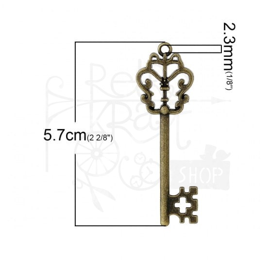 Klucz metalowy kluczyk 12 - brąz 2