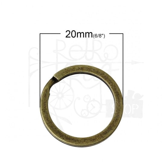 Ozdoba metalowa - kółko 20mm - antyczny brąz 2