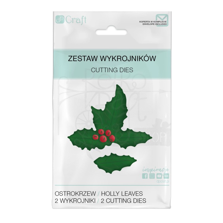 Zestaw wykrojników - Ostrokrzew 2 szt. JCMA-205 dpCraft