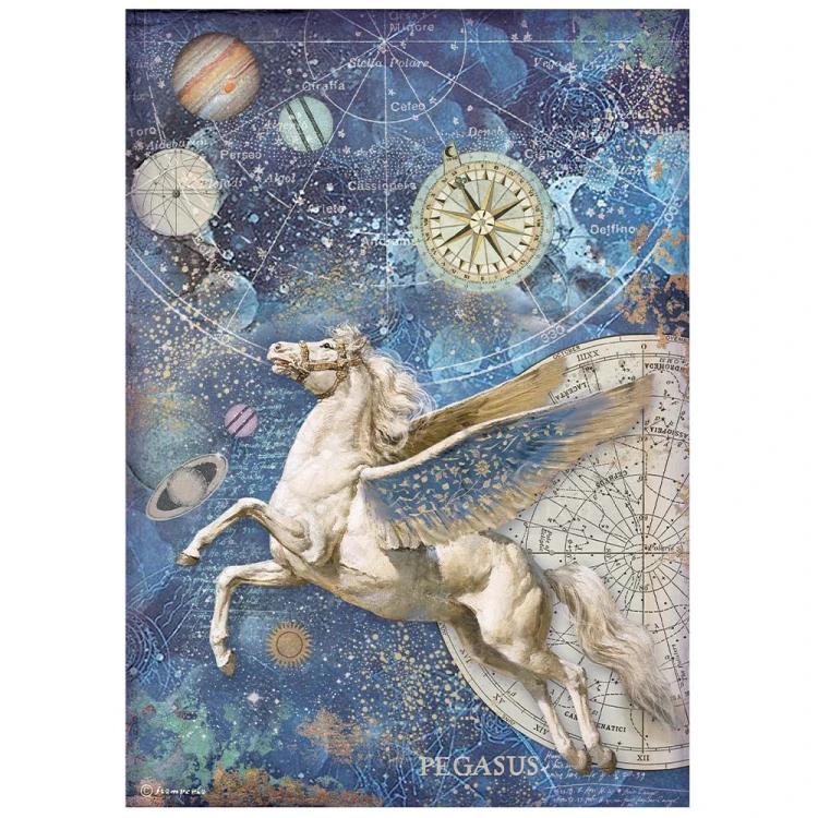 Papier ryżowy A4 Cosmos Infinity Pegasus Pegaz DFSA4721 Stamperia
